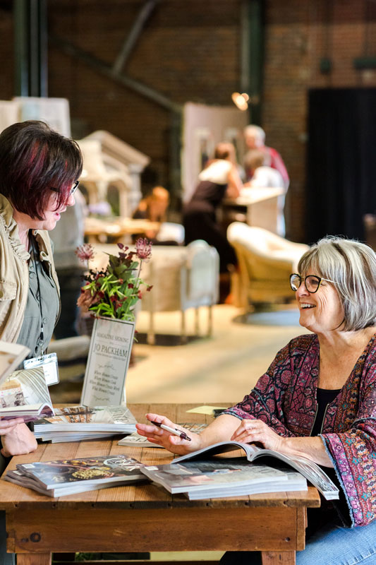 Jo Packham of Where Women Create magazine signing