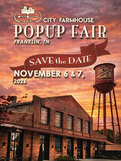 Spring is coming 🌱 which means summer is coming 🌻 which means fall is coming 🍂 which means the City Farmhouse Popup Fair is coming too!!

It&rsquo;s never too early to make plans to shop the legendary City Farmhouse Popup Fair in Liberty Hall @the