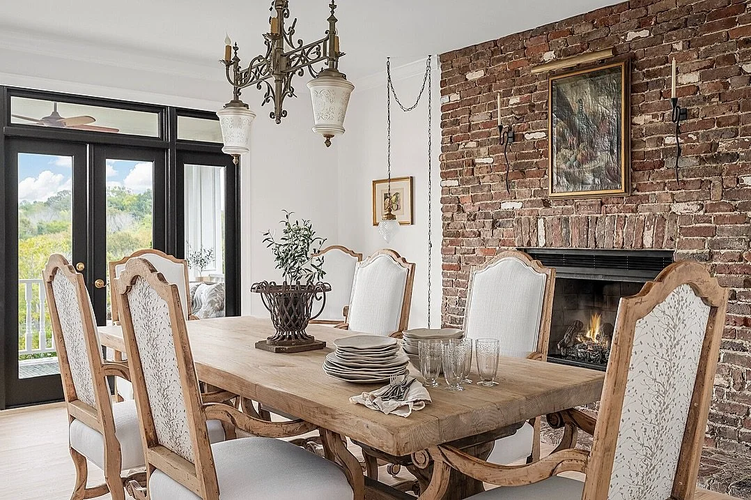 Vintage French chairs &hellip; 1840s Provence Monastery table &hellip; casual or fancy. You decide. @idlewildfarmtennessee where any meal or celebration is special. Booking March - December luxury getaway reservations beginning in February. #stayhere