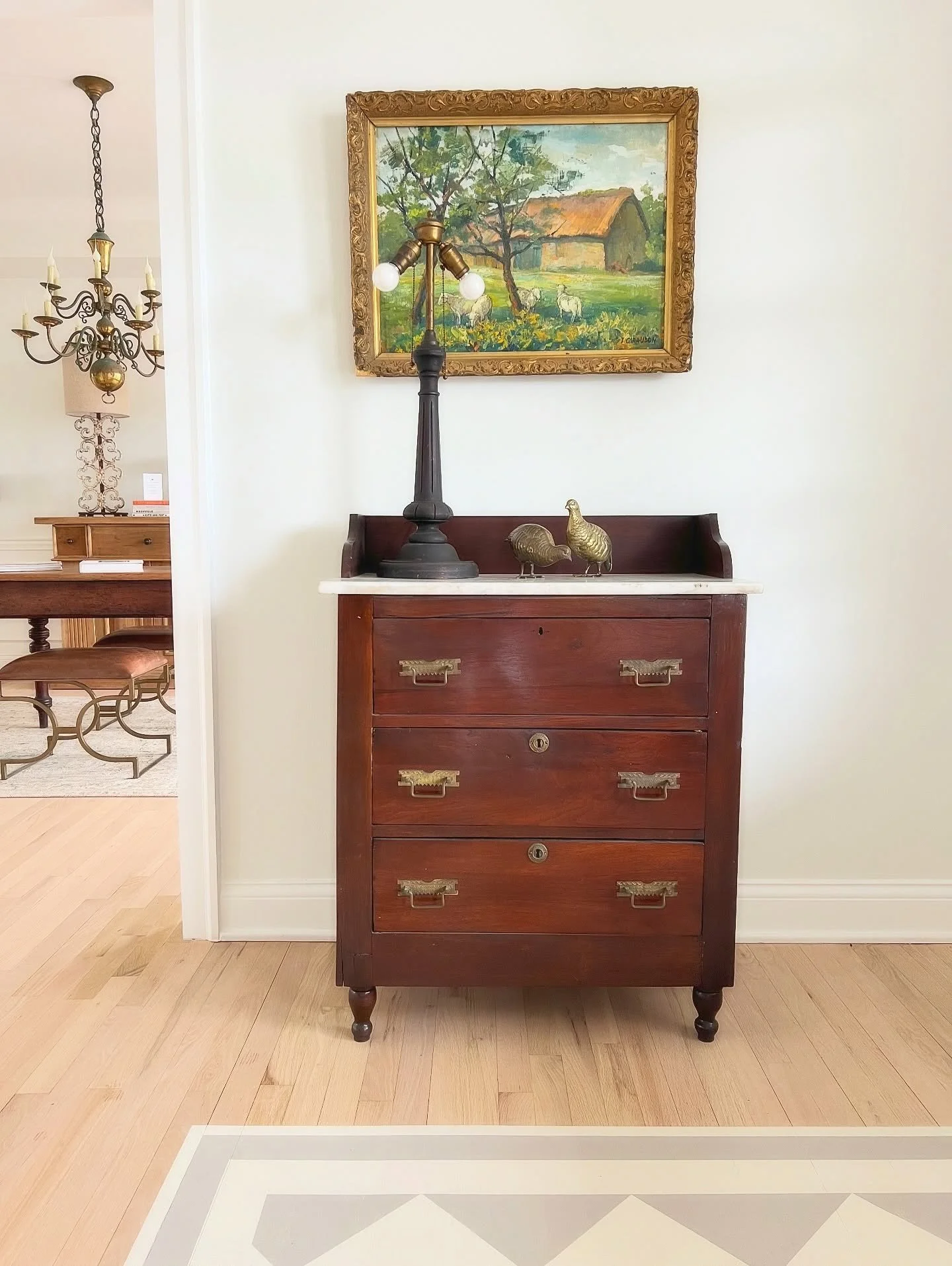 My favorite antique French painting @idlewildfarmtennessee .. stay here coming soon! A beautifully decorated country estate filled with antiques and art. Not just a vacation rental .. it&rsquo;s an experience. Read and see more @idlewildfarmtennessee