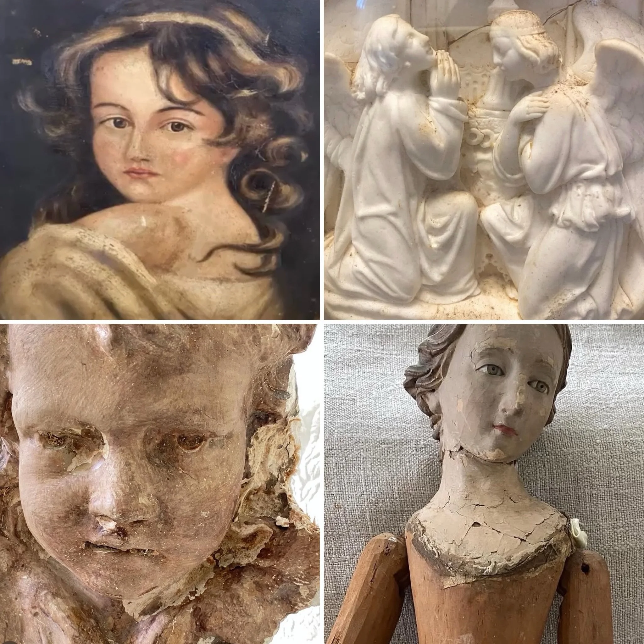 Most of you who have been in the antique world for many years know @kathyhill828 well. She&rsquo;s known for finding and putting together beautiful elements found in nature, soulful original art, and religious artifacts, to name a few. Her collection