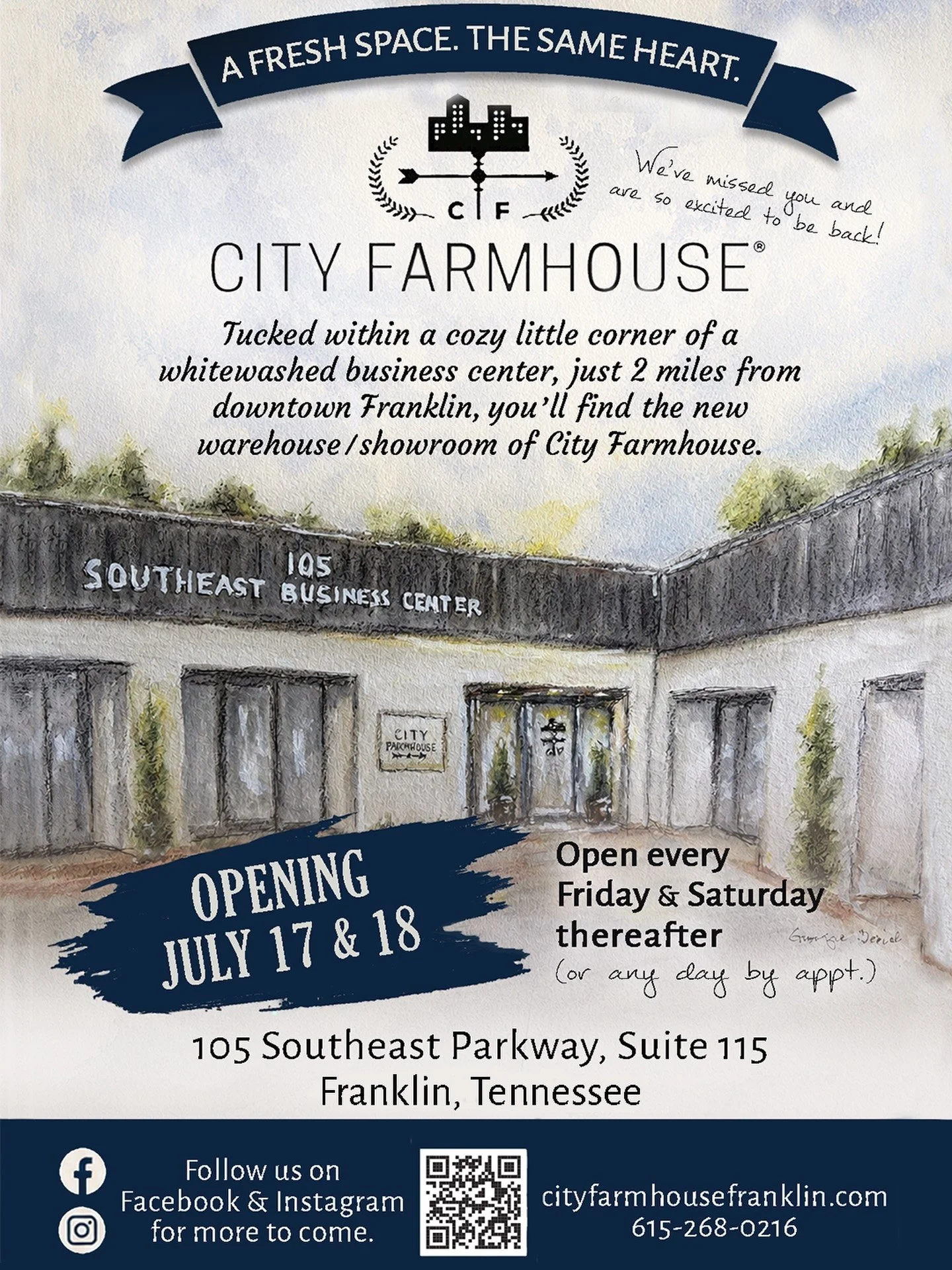 In case you didn&rsquo;t see this graphic last night at the end of the City Farmhouse Vintage Fling recap, we have fabulous news!! After months and months of searching we have finally found a new home for City Farmhouse! Thank you, Jesus! 🙏🏻 Not a 