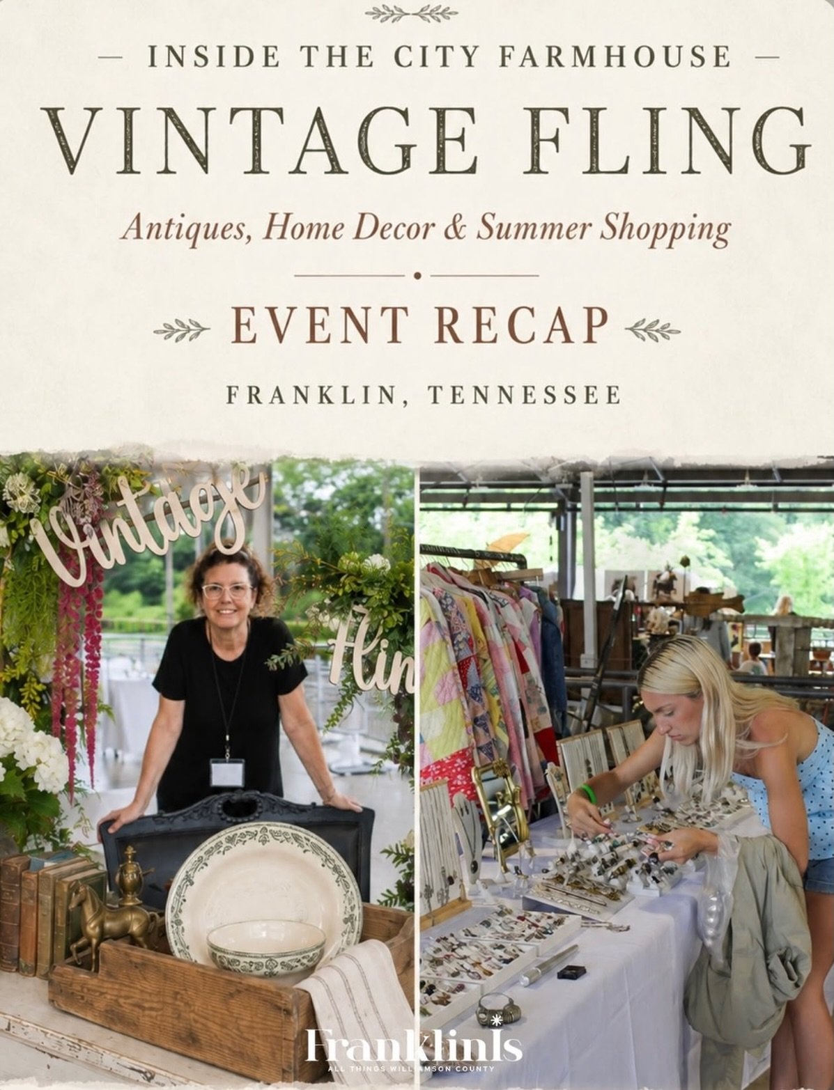 So very grateful for the love and huge support from our hometown community digital news @franklinistn 🫶🏻 Thank you so much, Sandy, for coming out to the show in the pouring rain and writing such a beautiful review of our Vintage Fling. And, the pho