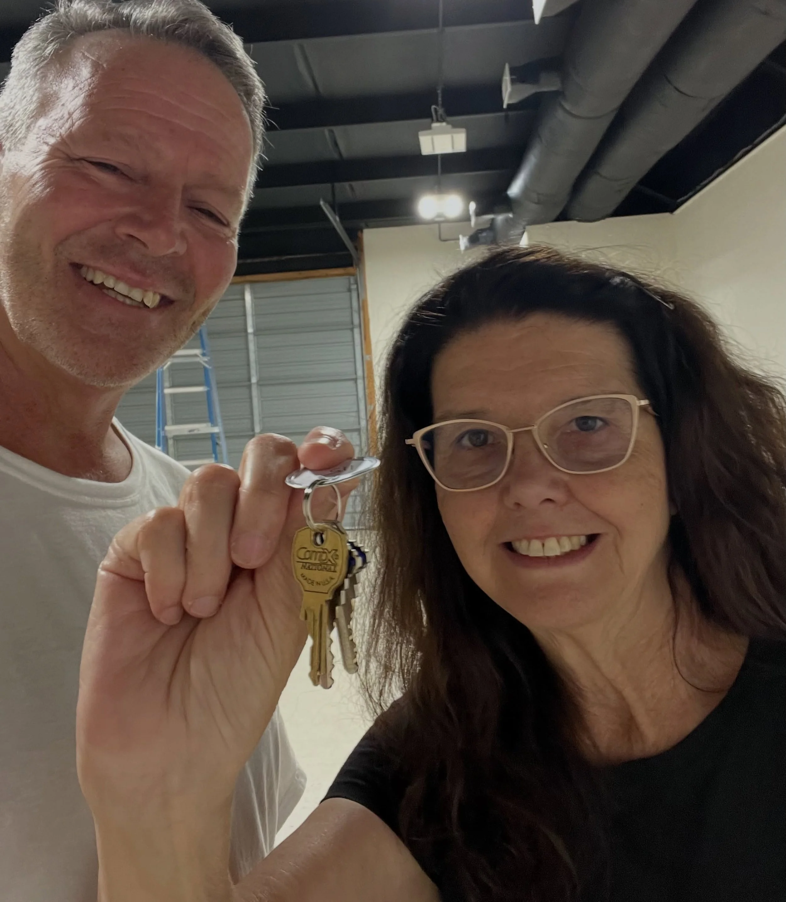 🔑 Happy News!! We just got the keys to our new City Farmhouse Warehouse/Showroom today! 🔑 Super shout out to our CEO, God, for finding the perfect space for us 🙌 So close to Downtown! Tomorrow we start by changing the paint color in a couple of ar