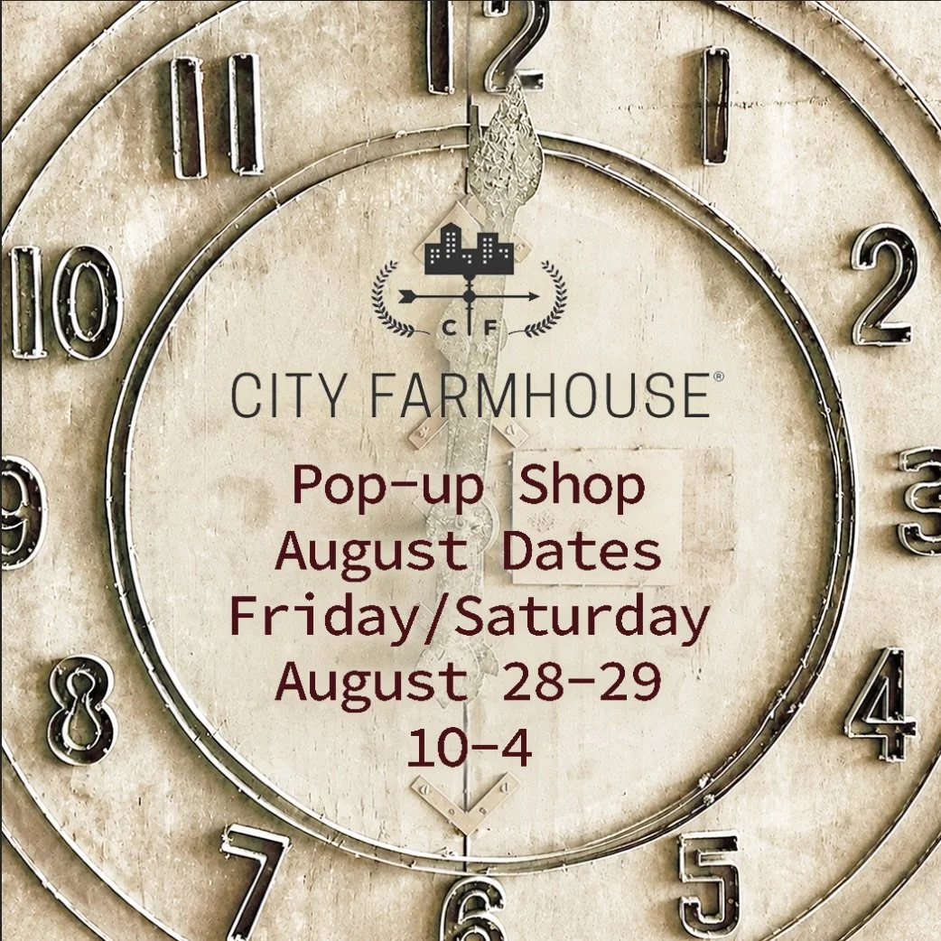 In case you missed our recent announcement, City Farmhouse is officially flipping it back to our MONTHLY POP-UP SHOP model from our legendary 3rd Ave days! 🙌

Each monthly opening is intentionally composed, allowing time to gather antiques and objec