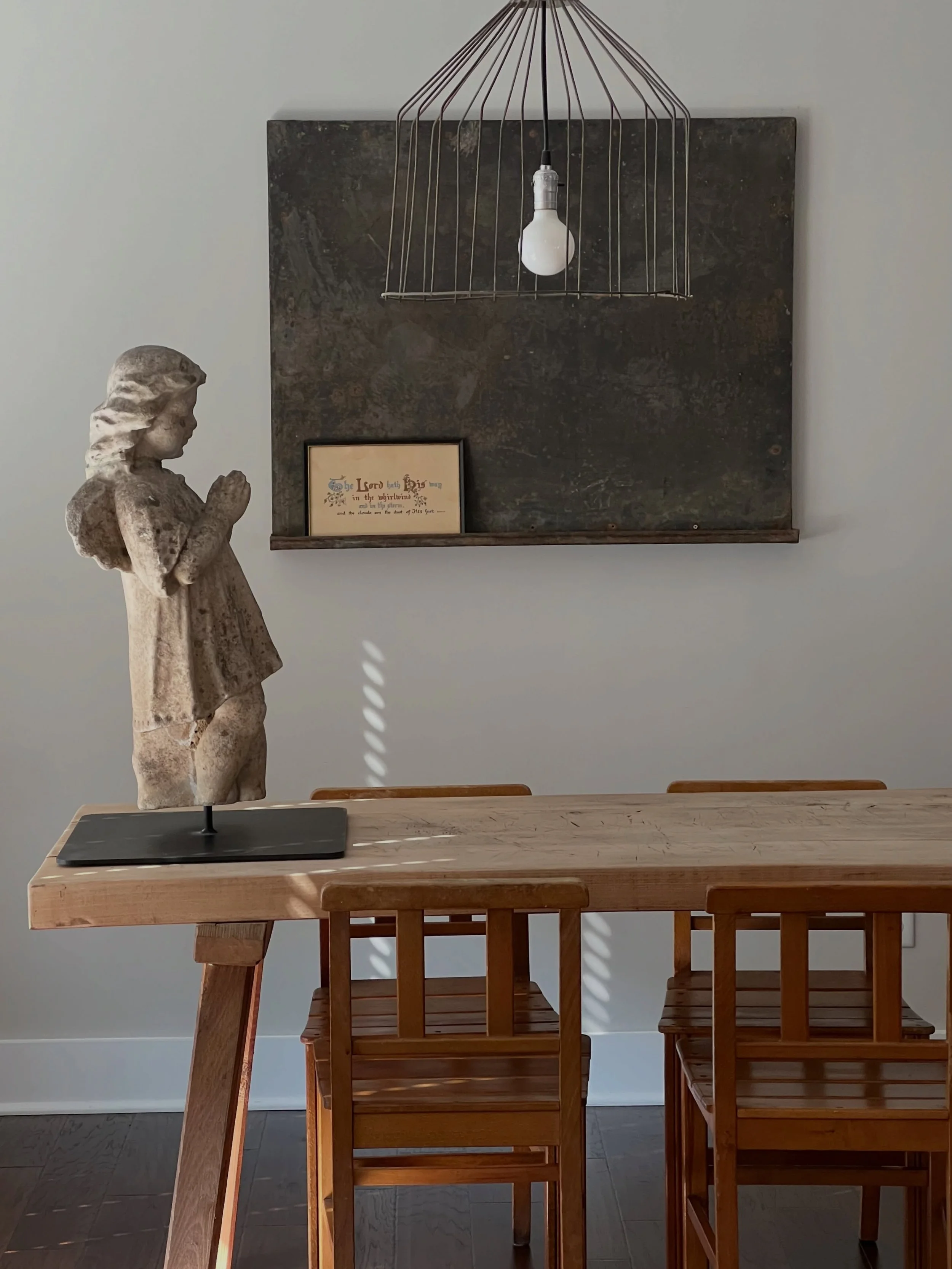 I love the simplicity of this space at my house. So peaceful.