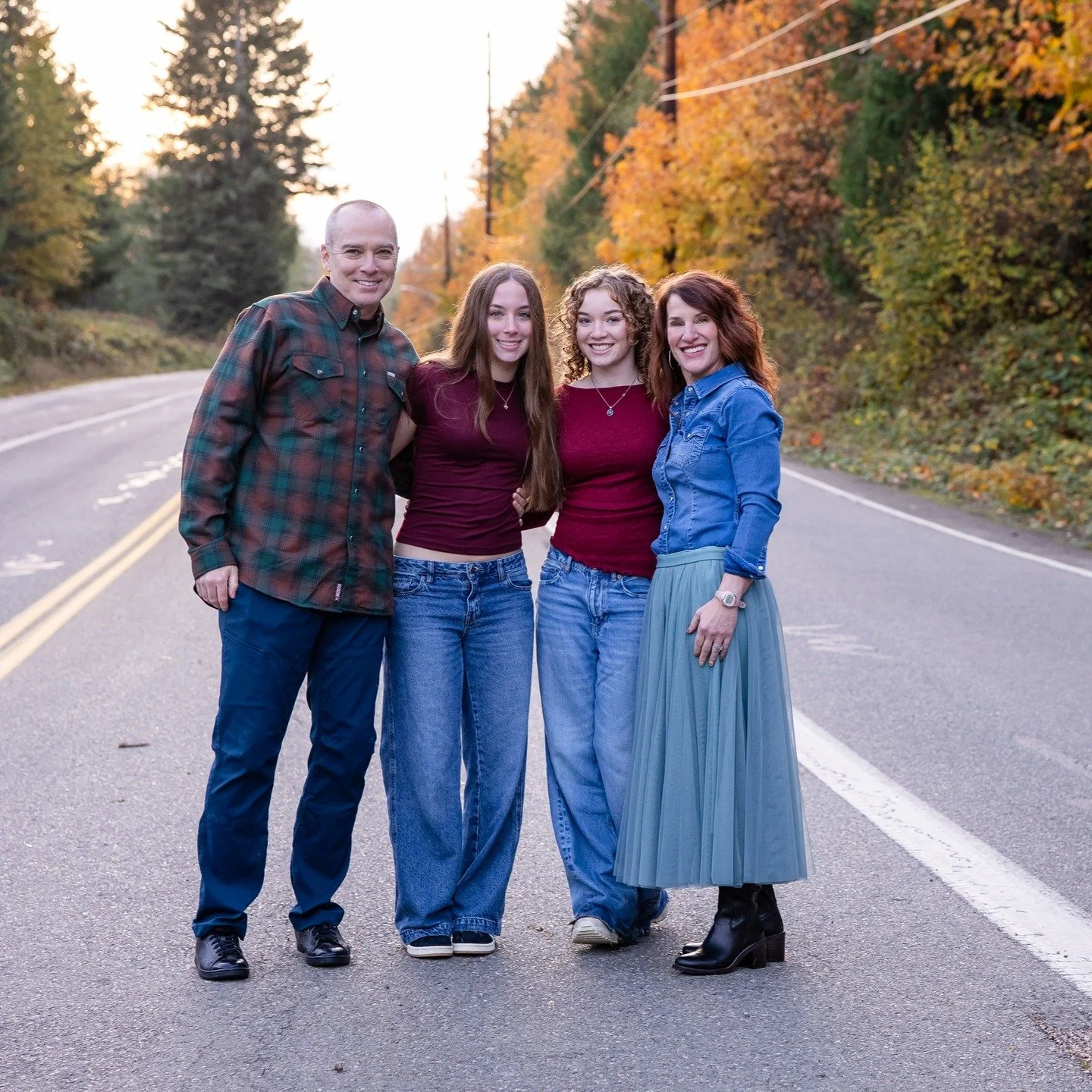 This family session took me to a brand new location - and yes, we may have risked our lives for that first shot on the highway...but it was worth it.

It was my first time photographing this beautiful family (and their senior!), though we actually me