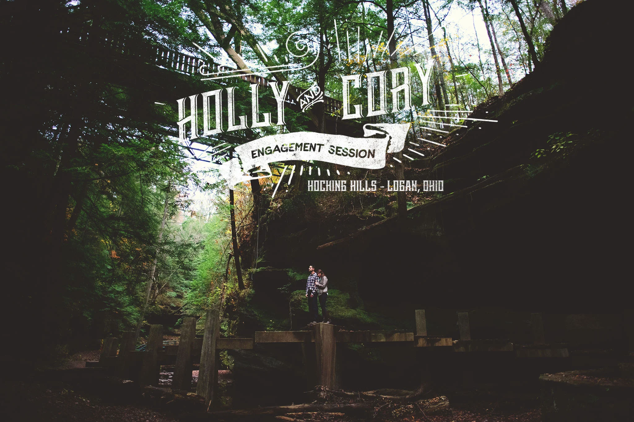 Holly + Cory | Hocking Hills Engagement Session | Logan, OH