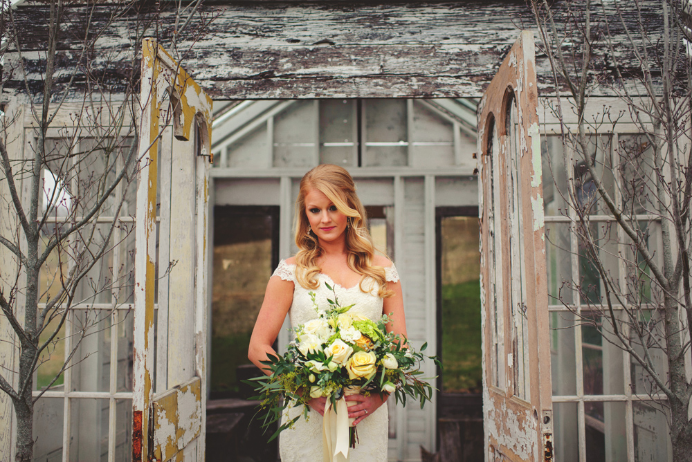 mint springs farm wedding: bride portraits