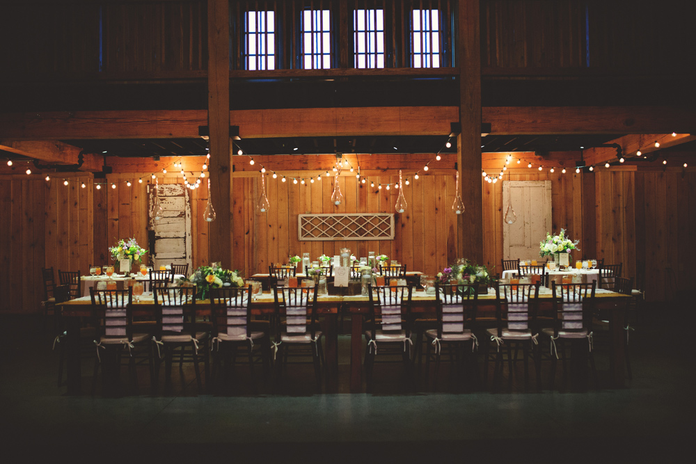 mint springs farm wedding: long table settings