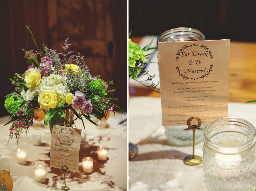 mint springs farm wedding: florals and centerpieces