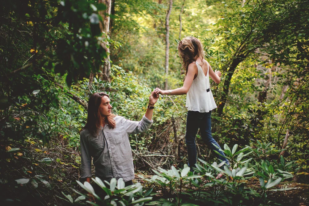 adventurous north carolina engagement photos