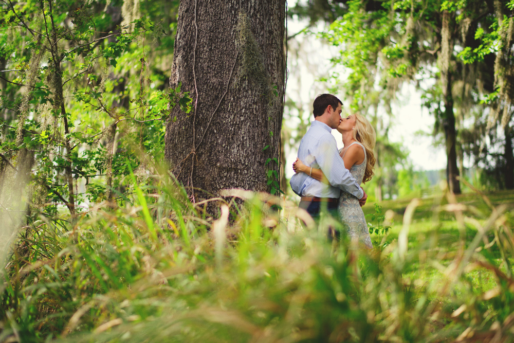 kissing by a tree