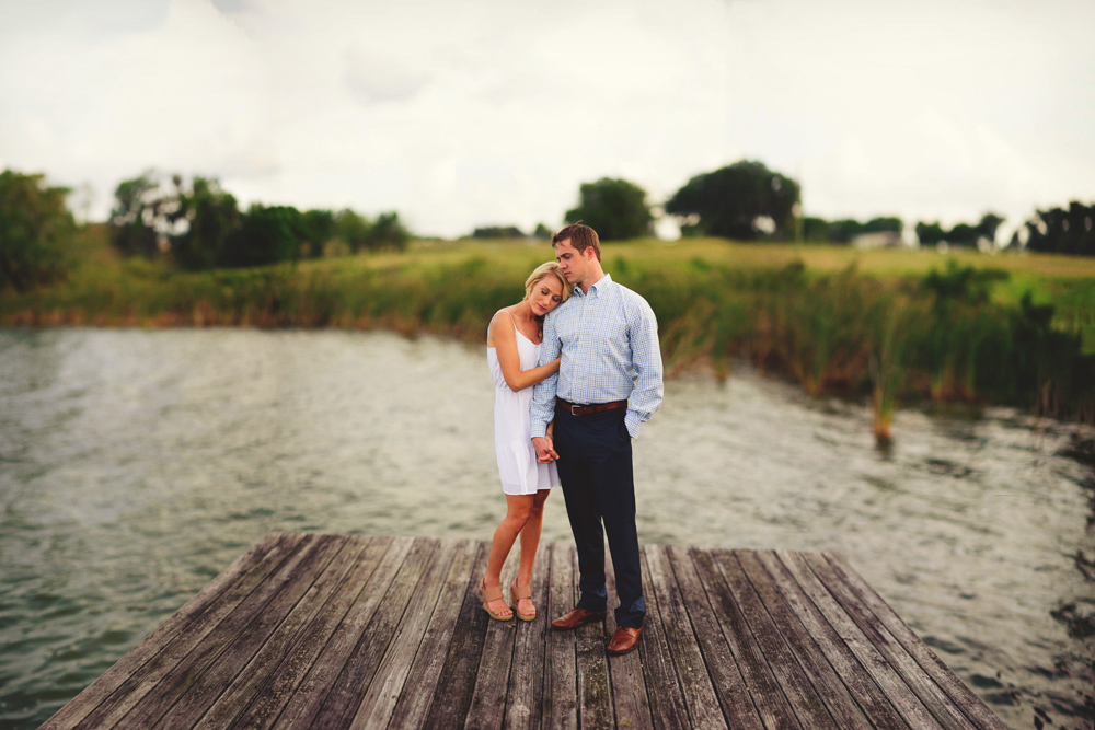 engagement photos on a dock
