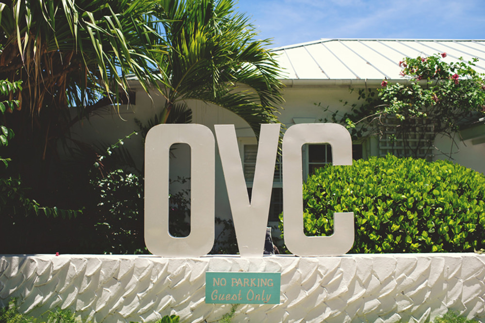 ocean view club wedding : sign