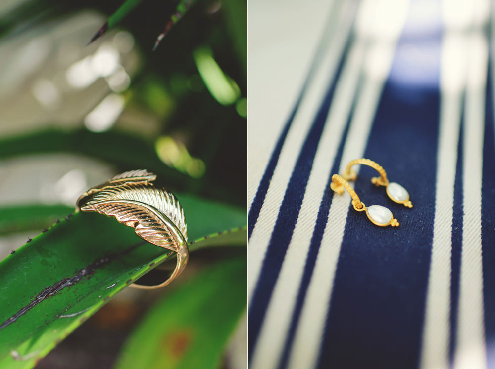 ocean view club wedding : bracelet and earrings 