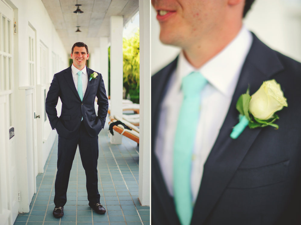 ocean view club wedding : groom and boutonniere