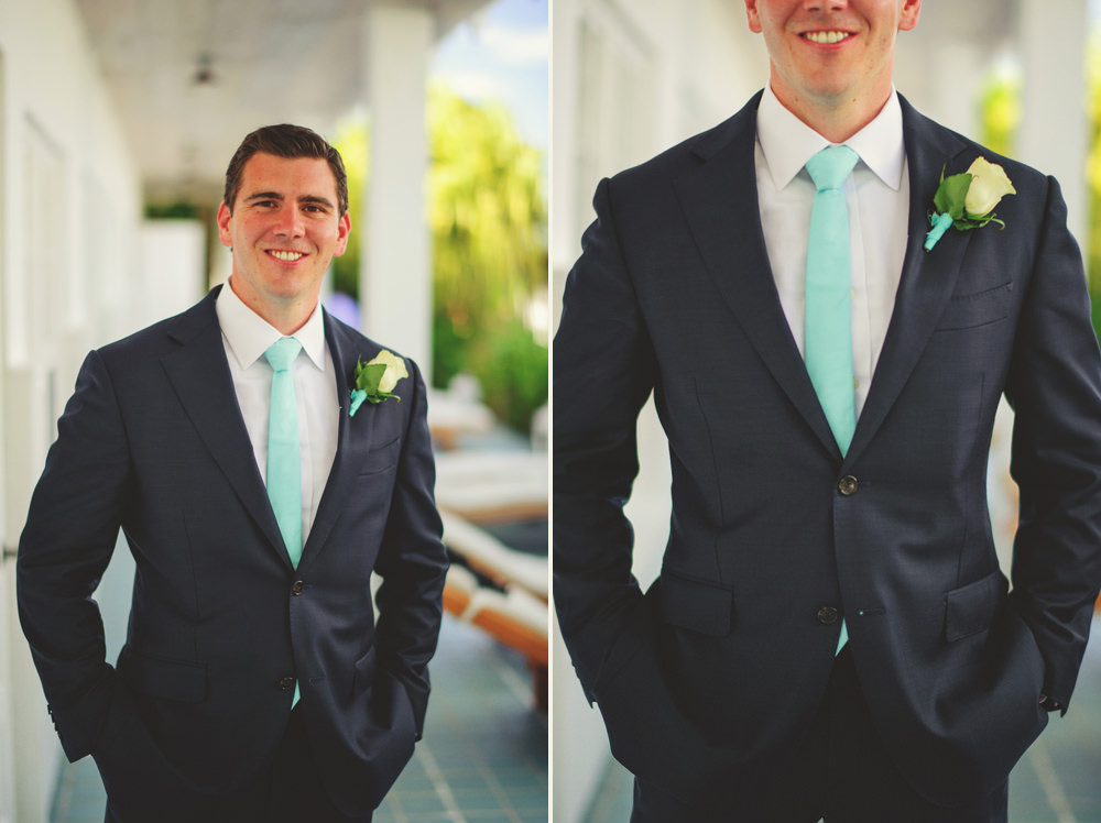 ocean view club wedding : groom in suit supply