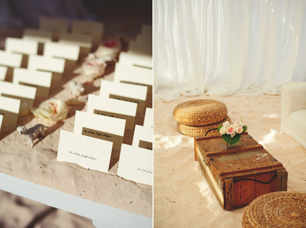 ocean view club wedding : place cards