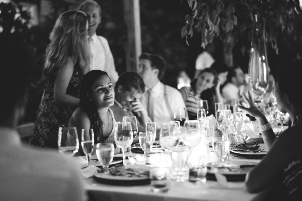 ocean view club wedding : reception at night
