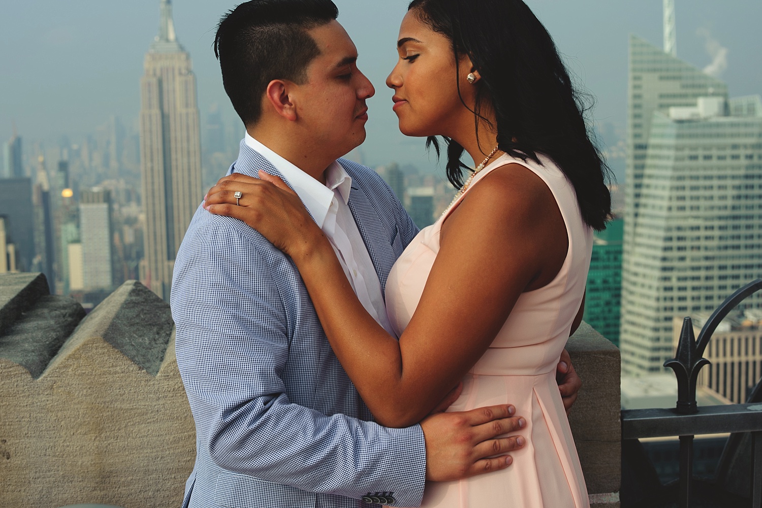 top of the rock engagement photos