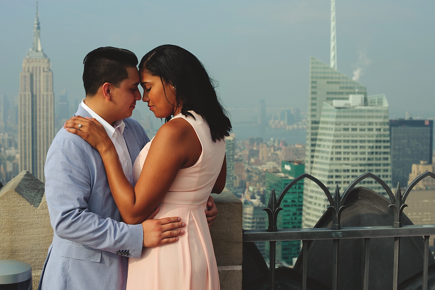 top of the rock engagement session
