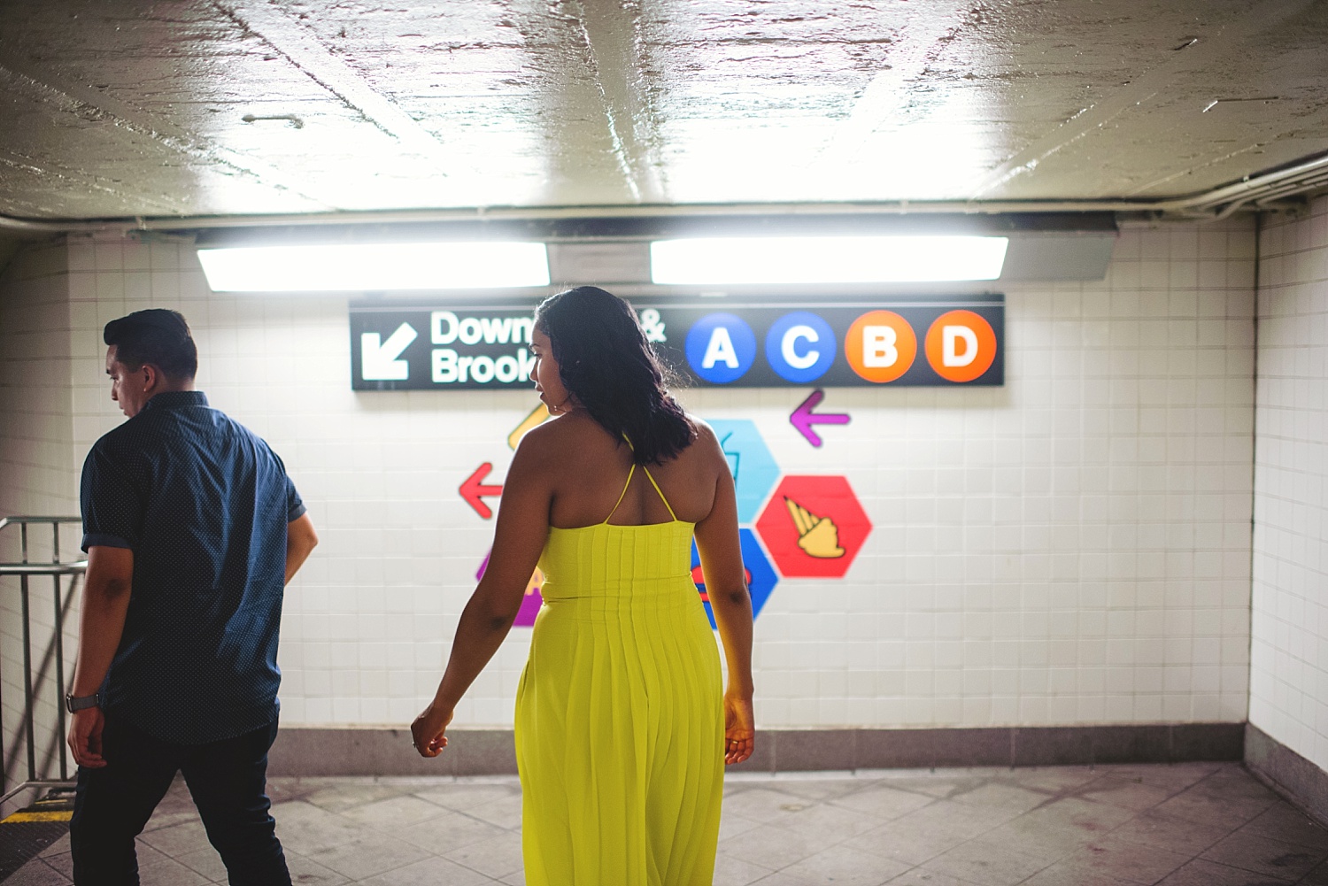 nyc subway engagement photos