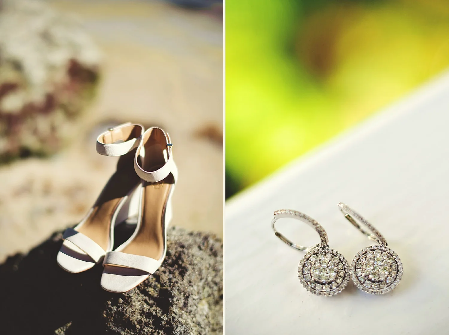 pierre's restaurant wedding: shoes and ear rings