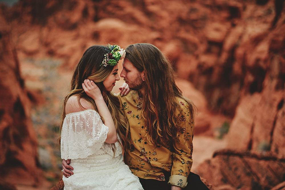 red rock canyon engagement session