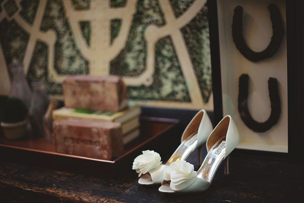 oxford exchange wedding : bride's shoes