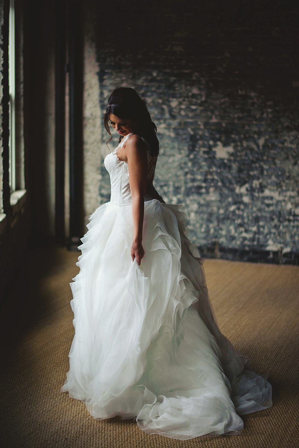 bride in pronovias wedding dress