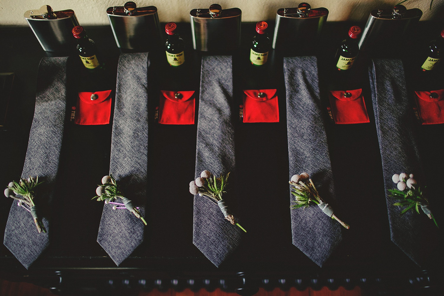 casa feliz wedding photos: groomsmen ties