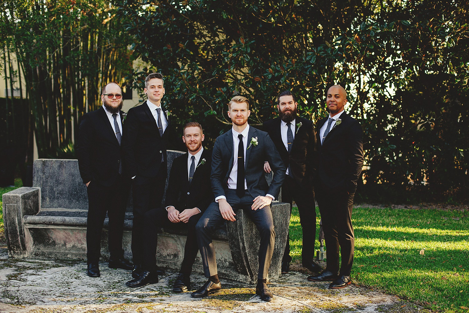 casa feliz wedding photos: groom and groomsmen