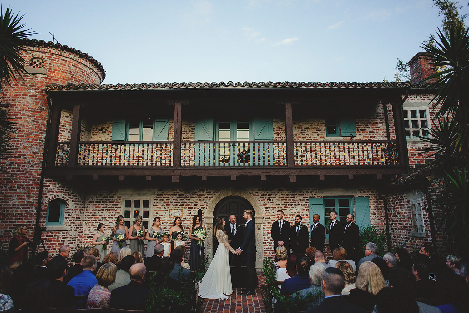 casa feliz wedding photos: ceremony setup