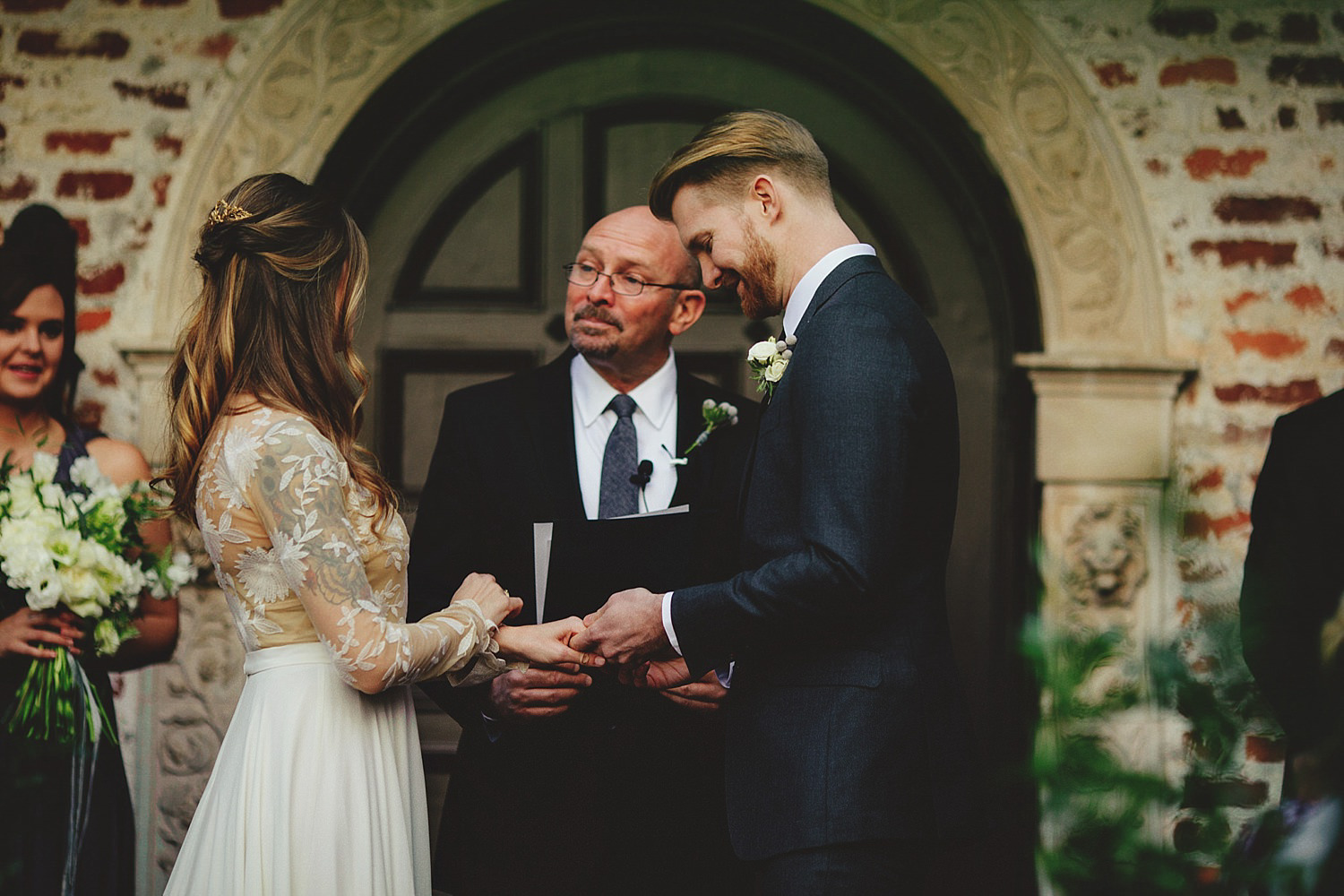 casa feliz wedding photos: ring exchange