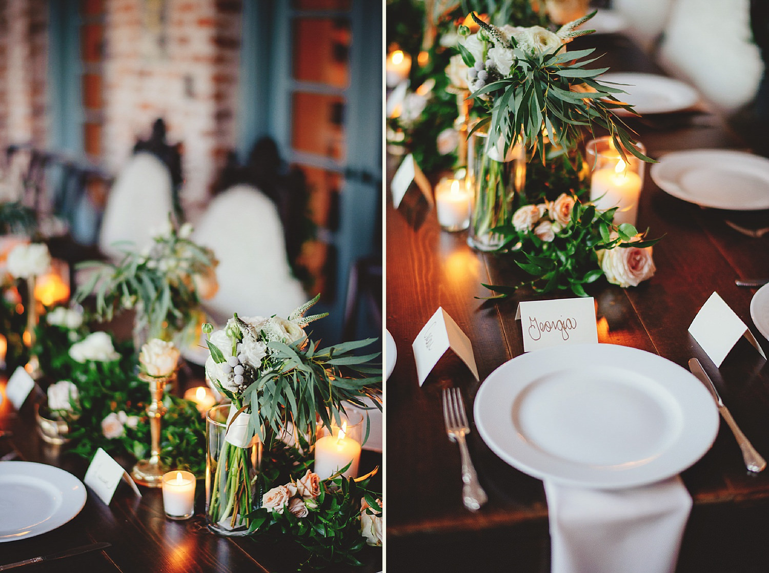 casa feliz wedding photos: plates and florals