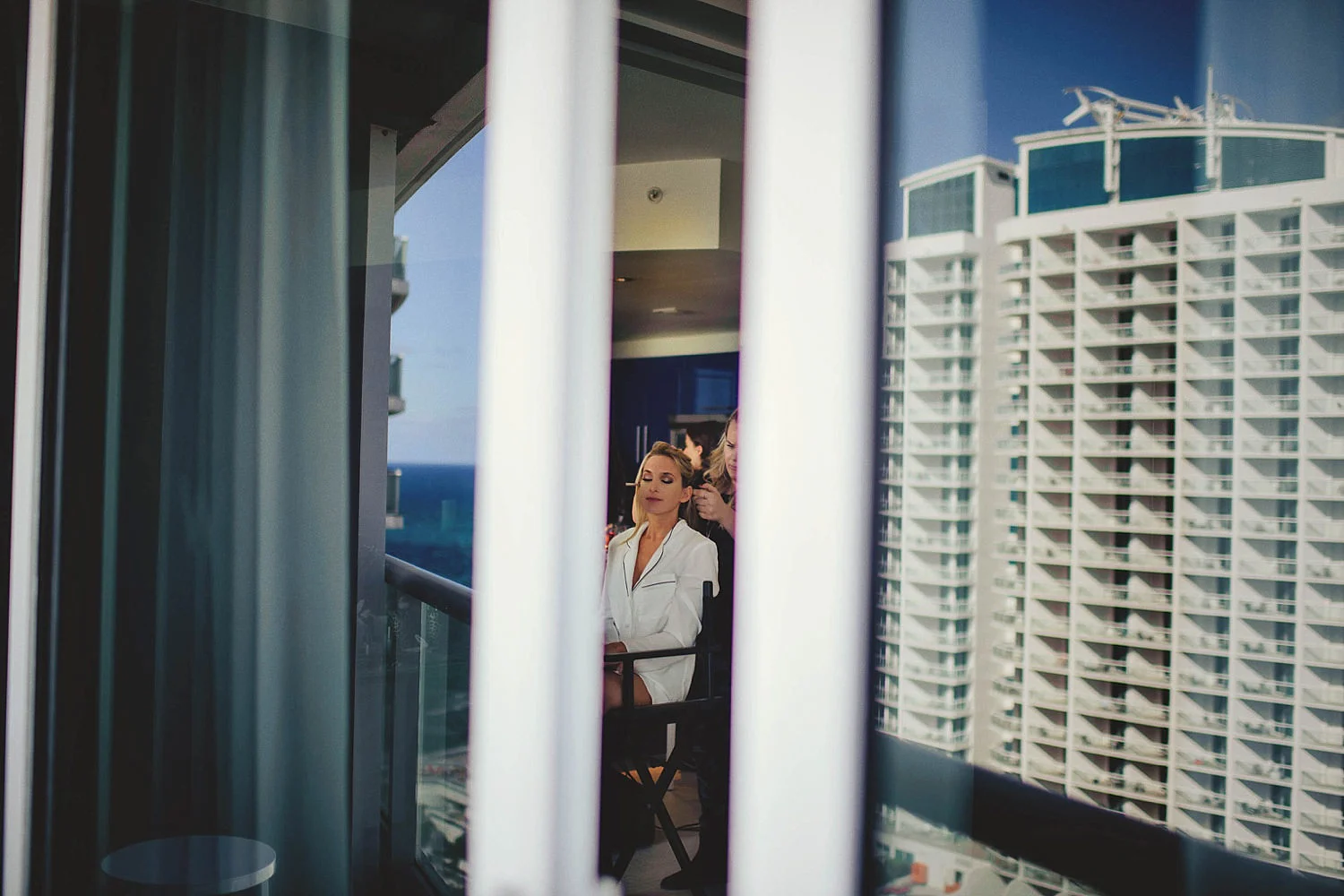 romantic-w-fort-lauderdale-wedding: bride getting hair done