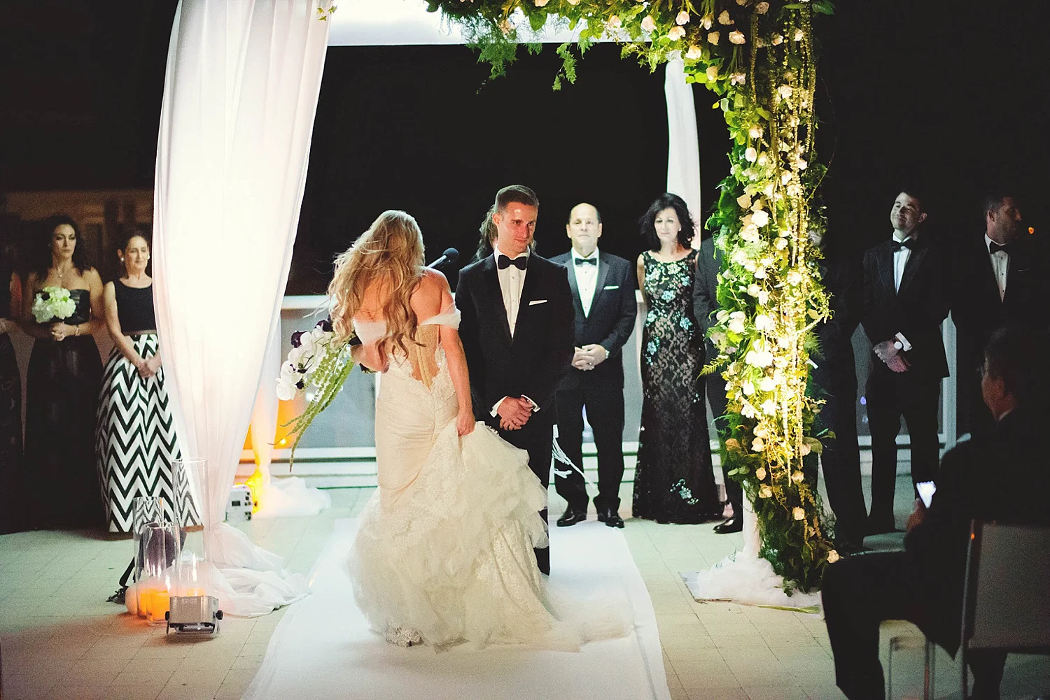 romantic-w-fort-lauderdale-wedding: bride walking around groom