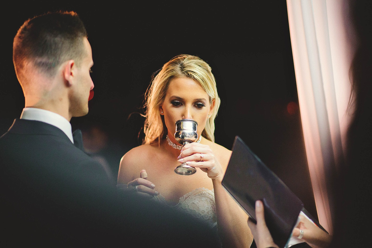 romantic-w-fort-lauderdale-wedding: bride sipping from wine