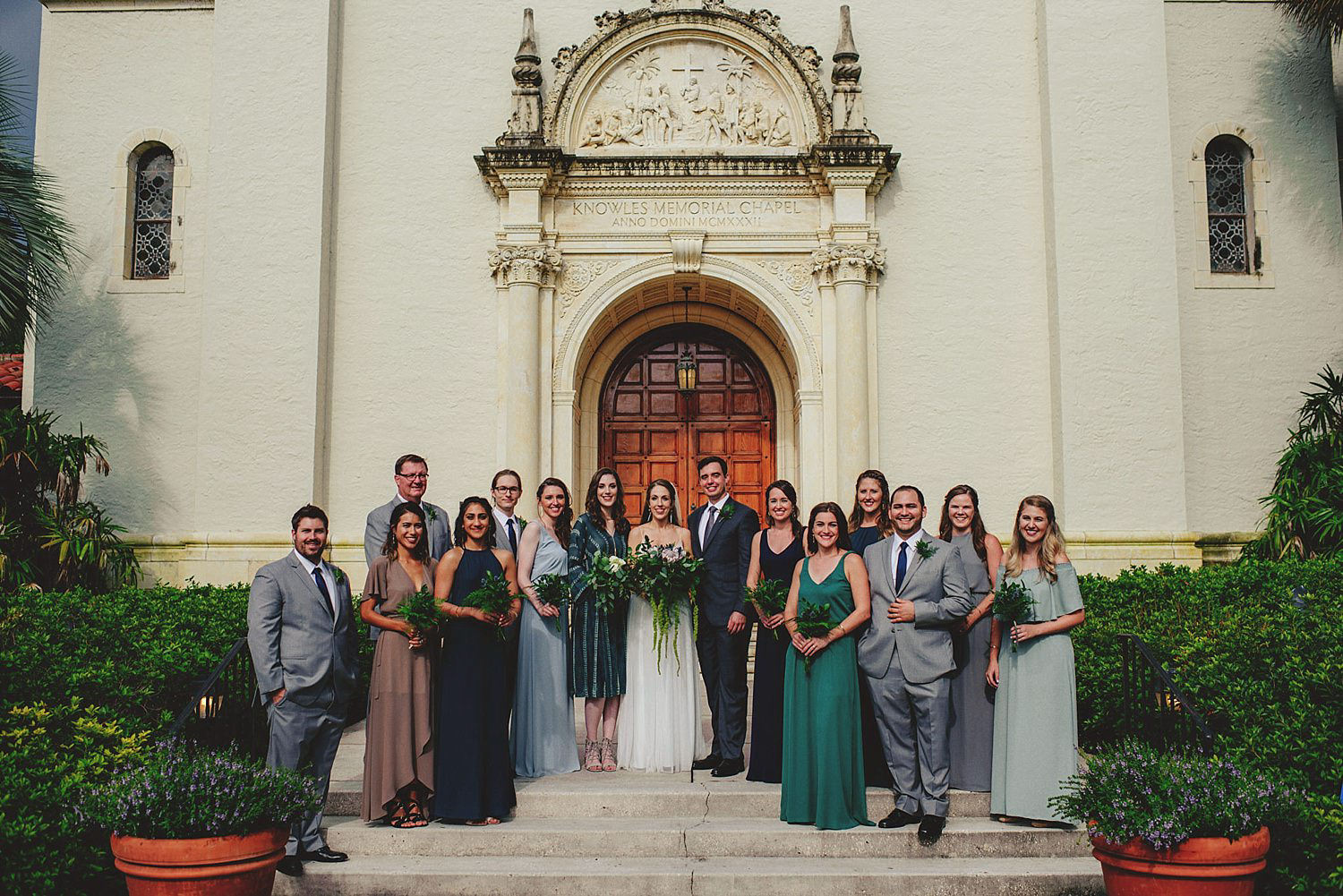 knowles memorial chapel wedding: bridesmaids and groomsmen