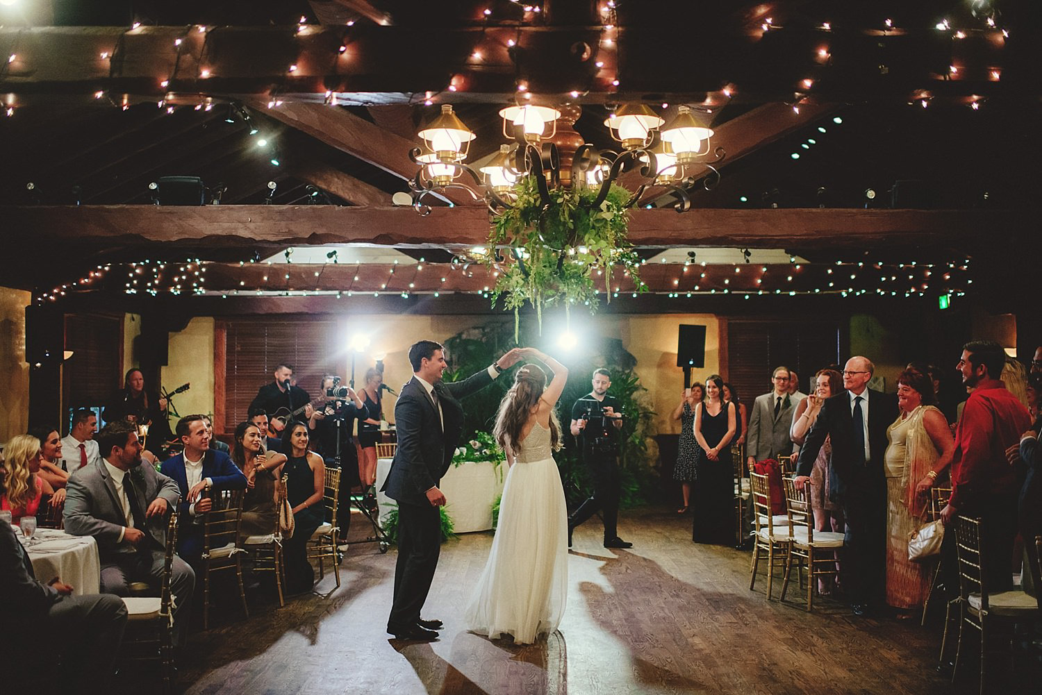 dubsbread wedding reception:  groom twirling bride