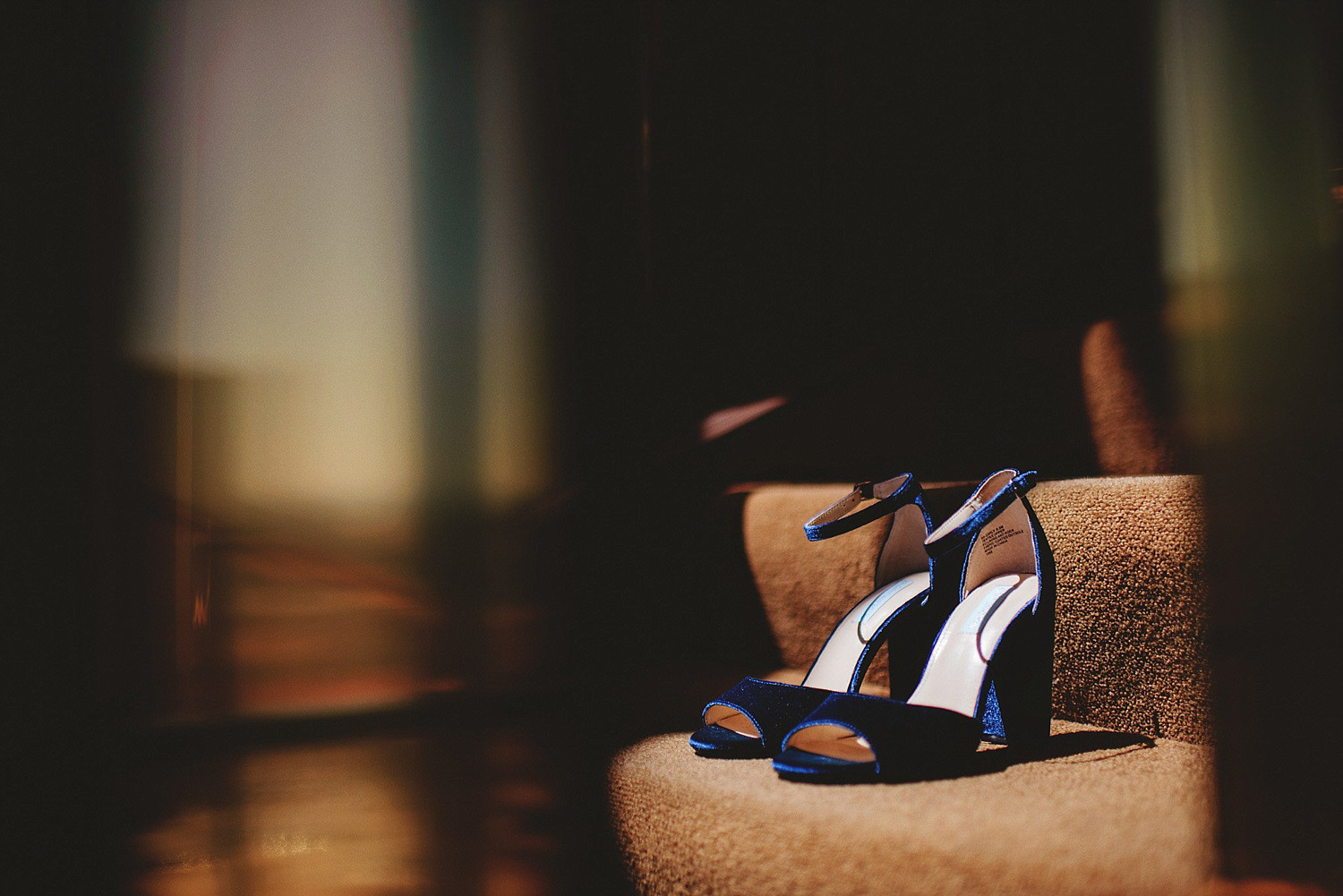 golden nugget wedding - blue suede shoes heels