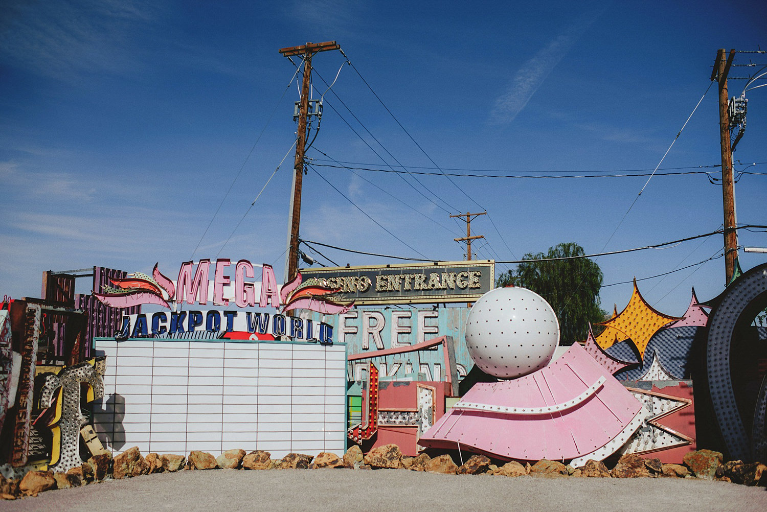 some signs at the neon museum