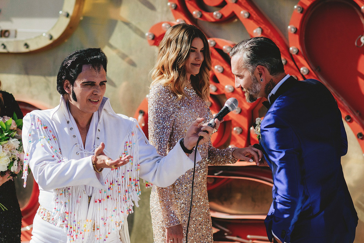 elvis having groom say vows