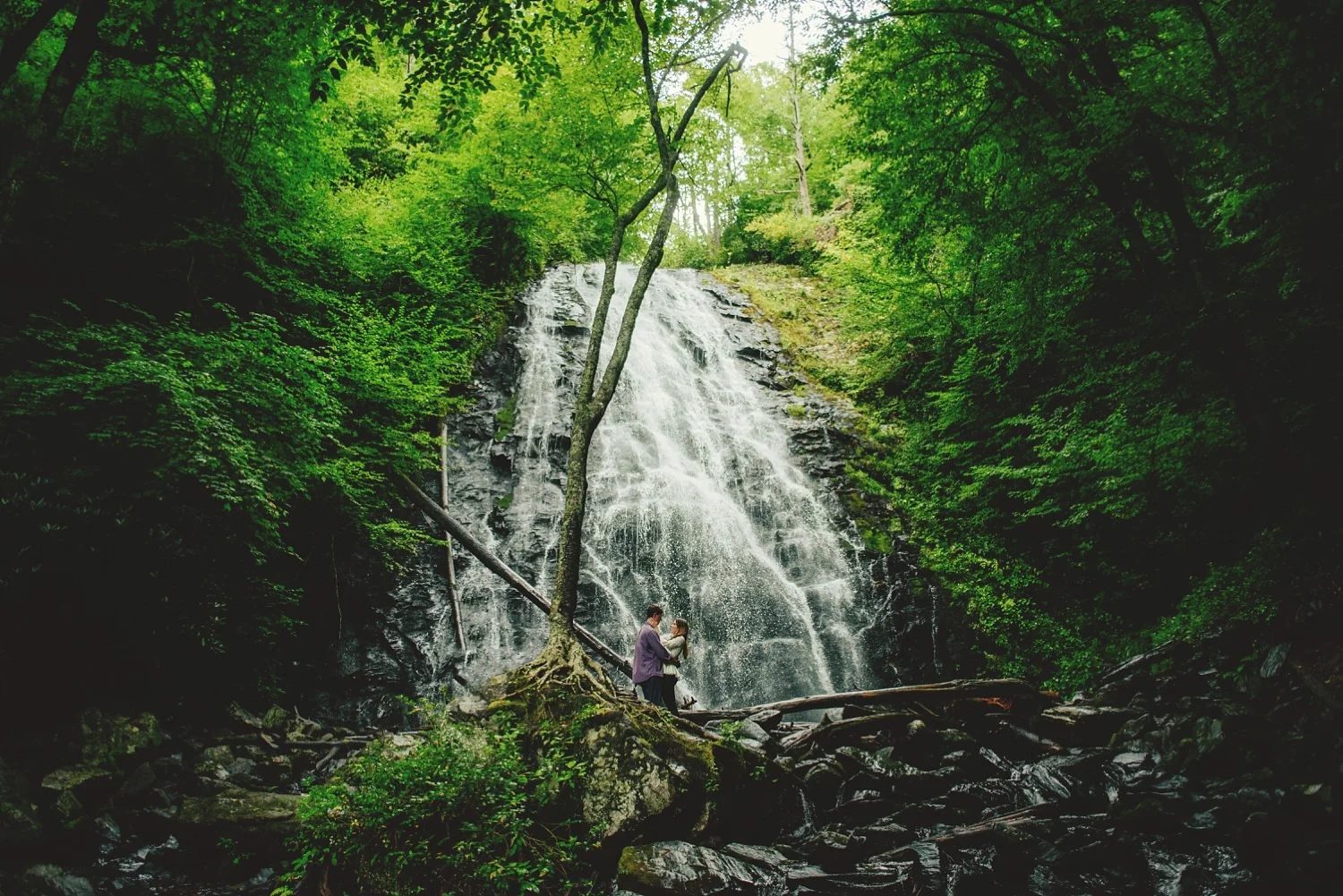asheville hiking wedding photographer