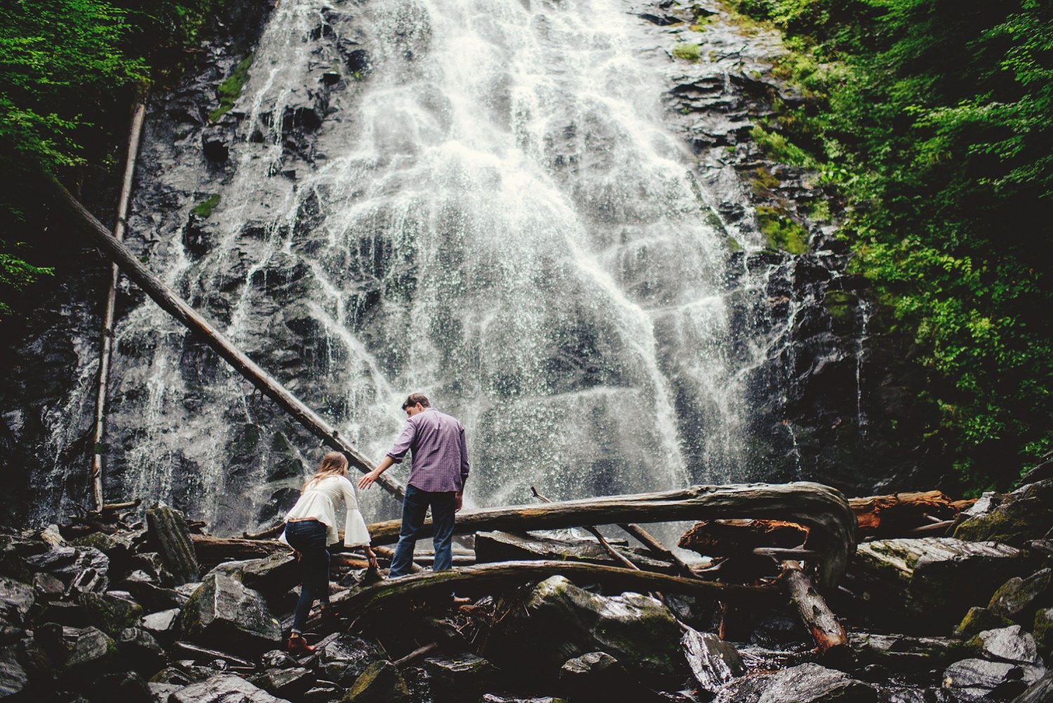 crabtree falls engagement photos