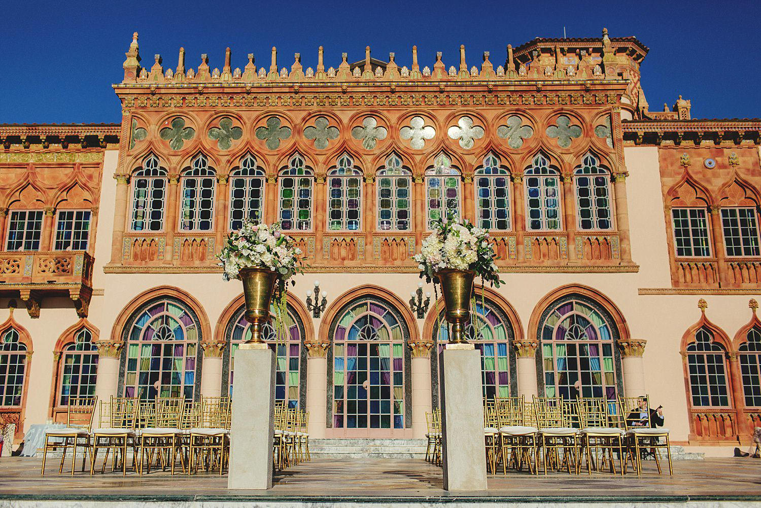 editorial ringling wedding: ceremony set up