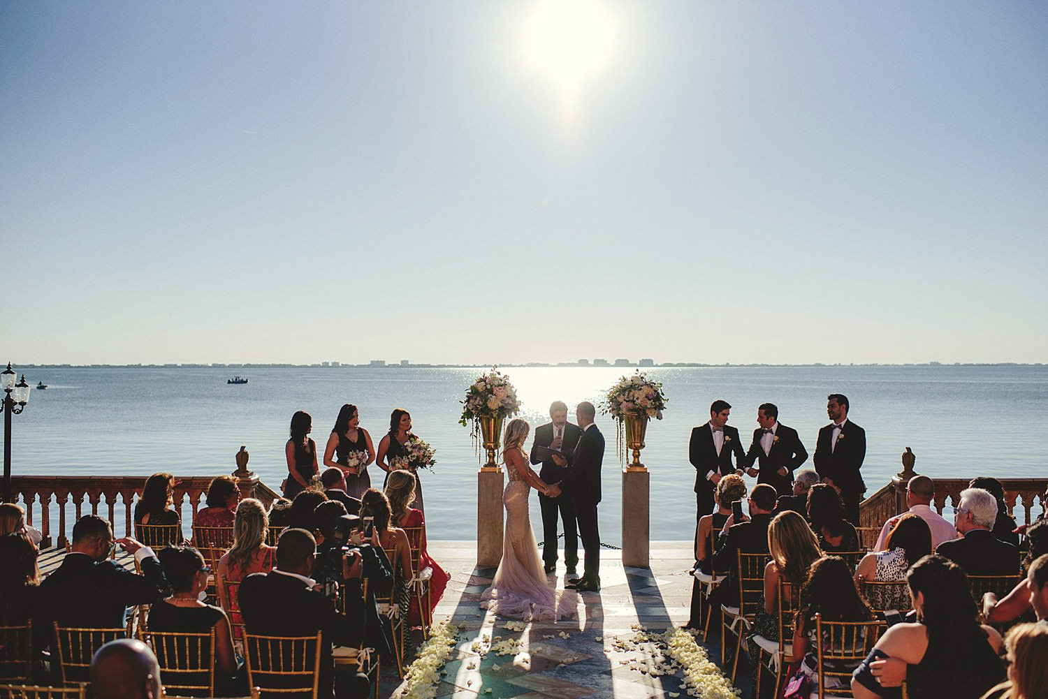 editorial ringling wedding: ceremony on the water