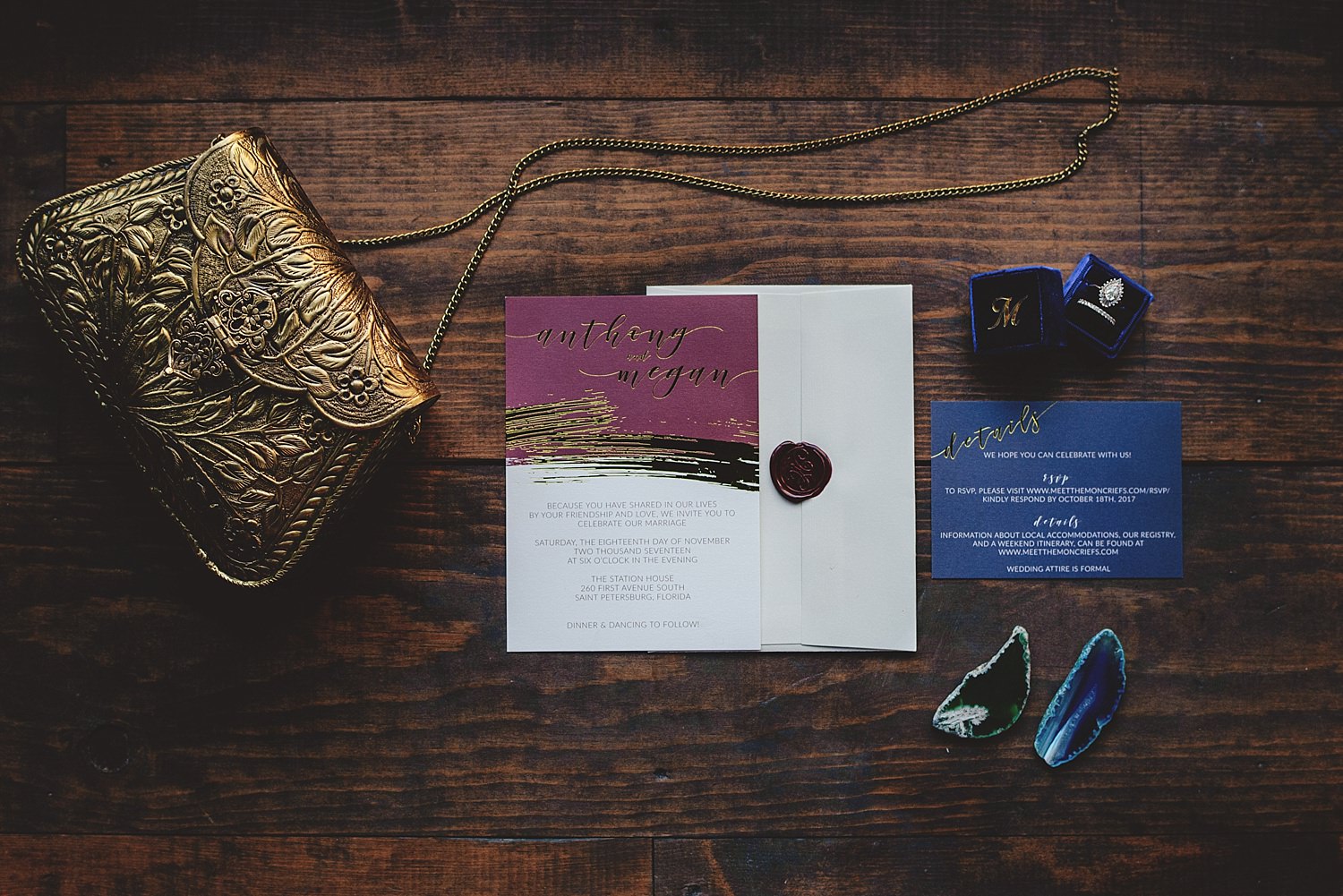 station house wedding invitation