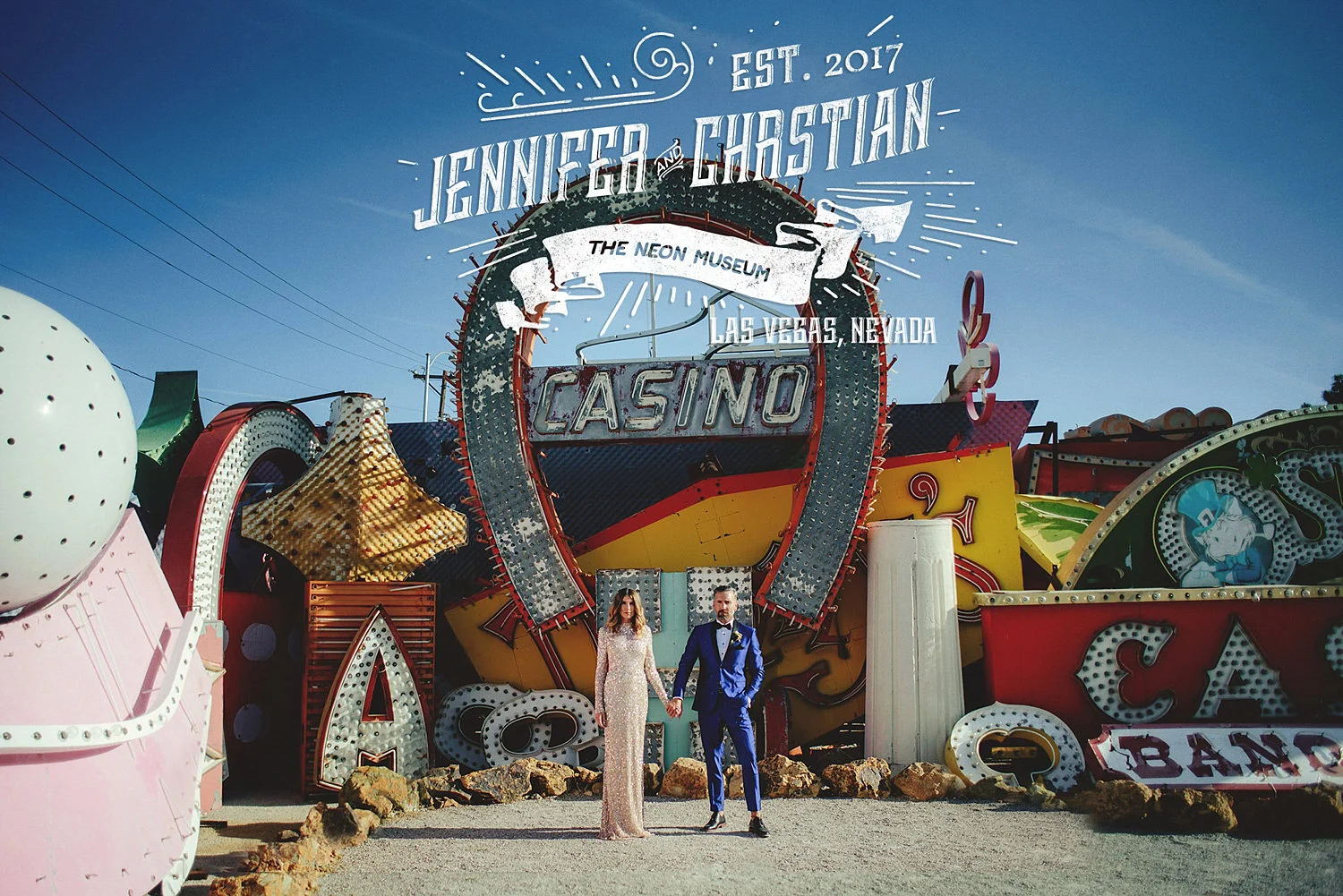 Neon Museum Wedding | Jennifer + Christian | Las Vegas, NV